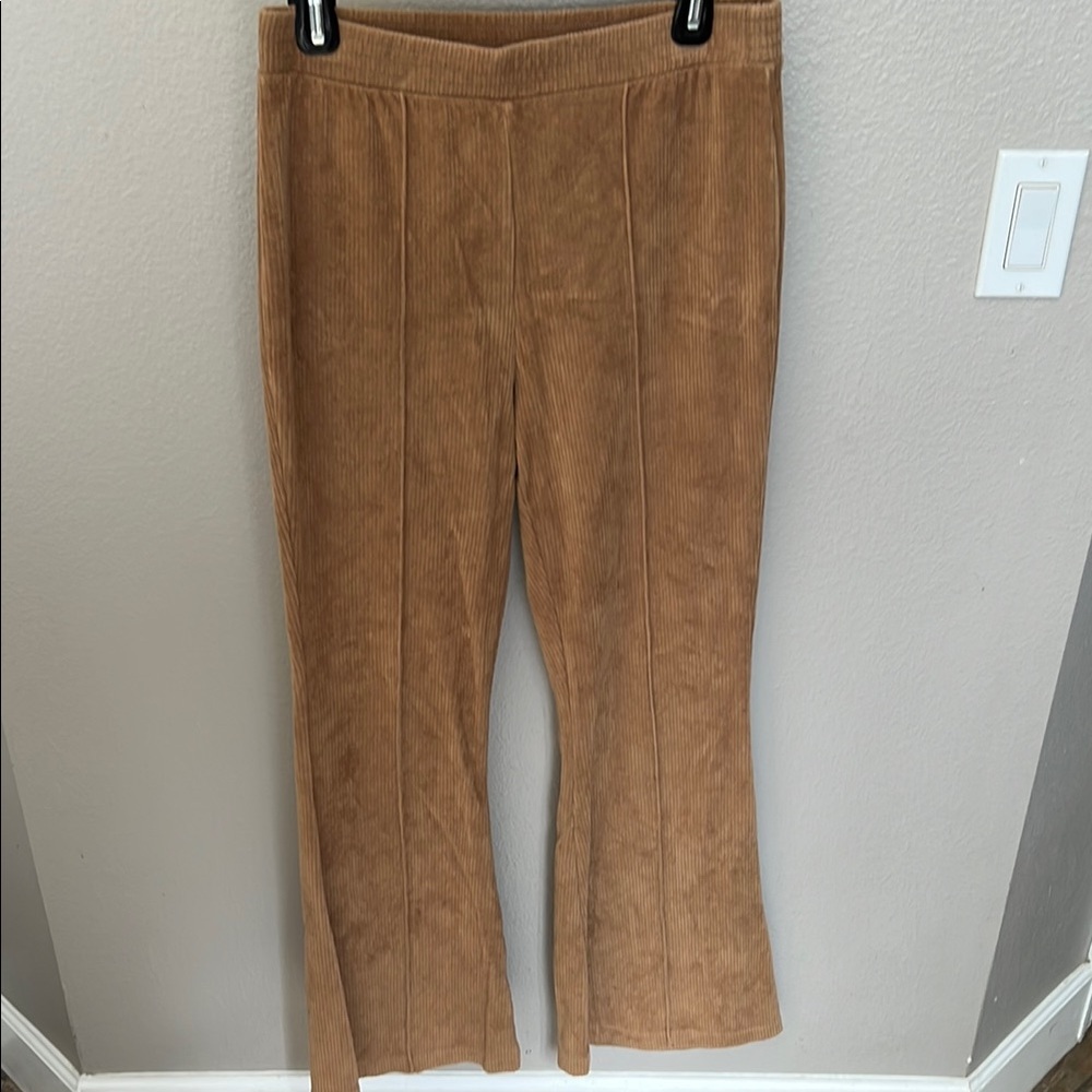 Aerie Velour Ribbed Flare Pants